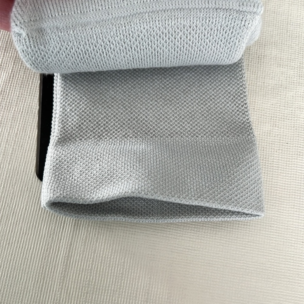 LULULEMON Grey THE Crew Sock *Silver Anti Stink Micro Cushion Training L/XL NWT - Picture 6 of 9